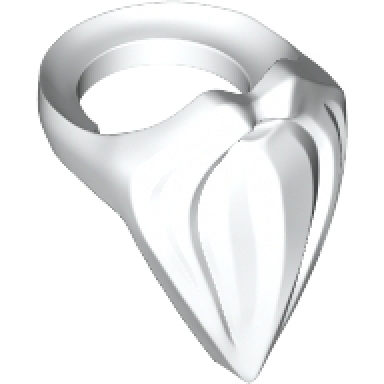 white minifigure beard pointed end