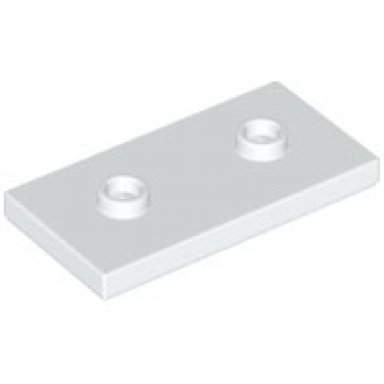 white plate modified 2 x 4 with 2 studs double jumper