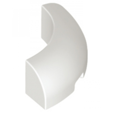 white brick round corner 3 x 3 without studs