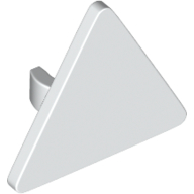 white road sign 2 x 2 triangle with open o clip