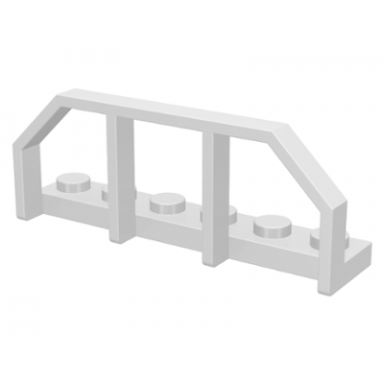 white plate modified 1 x 6 with train wagon end fence