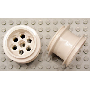 white wheel 36.8mm d x 26mm vr with axle hole