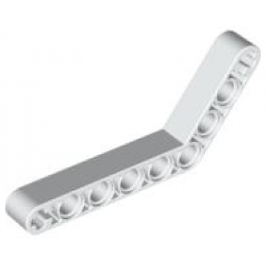 white technic liftarm modified bent thick 1 x 9 6 - 4