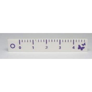 white tile 1 x 6 with ruler pattern