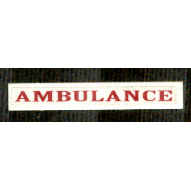 white tile 1 x 6 with dark red ambulance pattern sticker - set 7785
