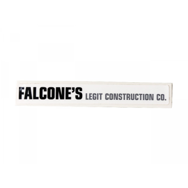 white tile 1 x 6 with falcones legit construction co pattern sticker - set 70915