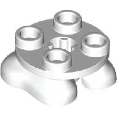 white legs with plate round 2 x 2 and axle hole - 2 feet