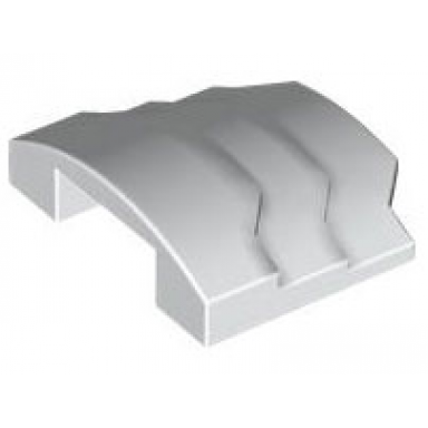 white wedge 4 x 3 stepped no studs