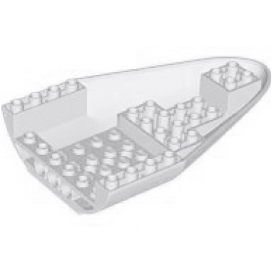 white aircraft fuselage forward bottom curved 8 x 12 with 4 holes
