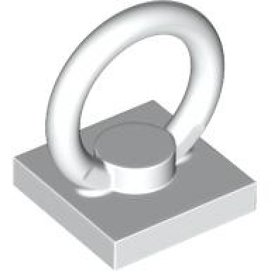 white tile modified 2 x 2 with ring