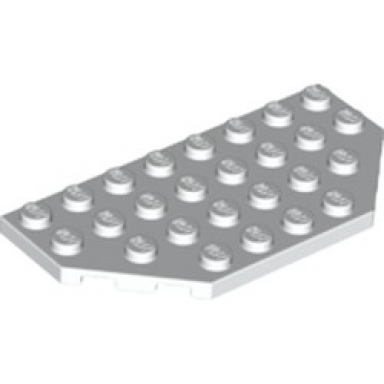 white wedge plate 4 x 8 cut corners