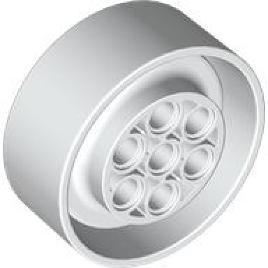 white wheel 41mm d x 15mm technic