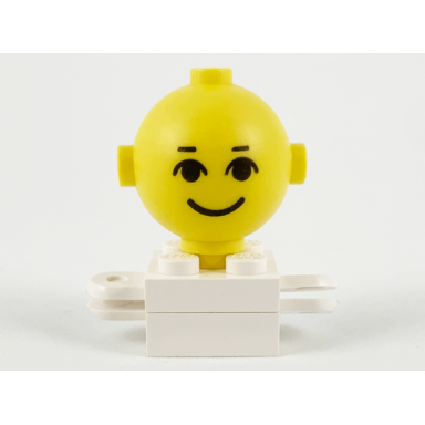 white homemaker figure maxifigure torso assembly with yellow head with black eyes eyebrows and smile pattern 792c03 685px4