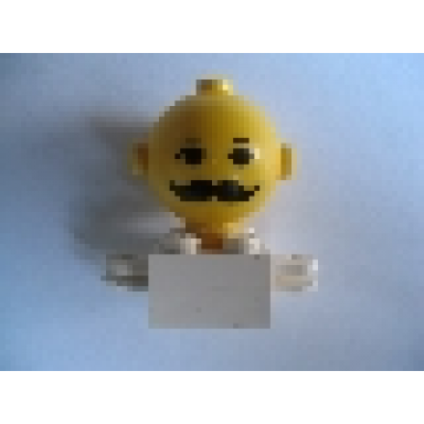 white homemaker figure maxifigure torso assembly with yellow head with black eyes eyebrows and moustache pattern 792c03 685px5
