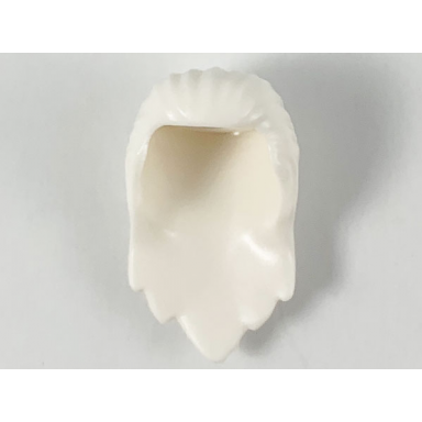 white minifigure hair long straight combed back