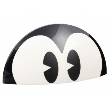 white brick round 5 x 10 x 1 2 3 dome half with black eyes pattern mickey mouse