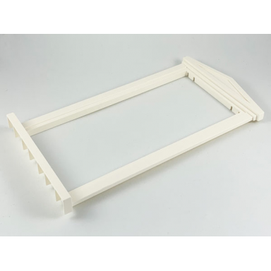 white scala door frame 14 x 3 x 21 1 3 - top and bottom dimples