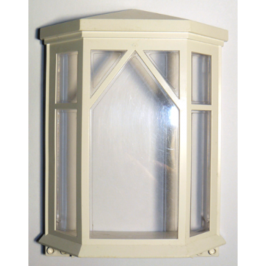 white scala window bay 14 x 4 x 15 1 3 with fixed trans-clear glass