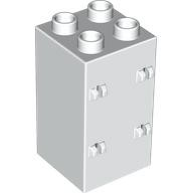 white duplo wall 2 x 2 x 3 with 4 hinges
