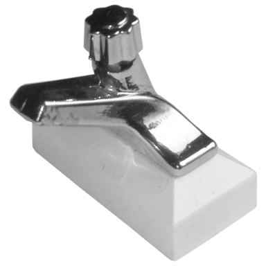 white tap 1 x 2 base with chrome silver spout 69 70