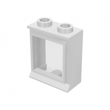 white window 1 x 2 x 2 with fixed trans-clear glass