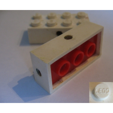 white brick modified 2 x 4 with wheels holder opaque bottom