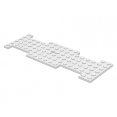 white vehicle base 6 x 17 with hole