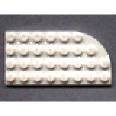 white plate round curved 4 x 8 right