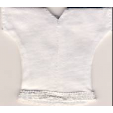 white scala clothes female blouse with short sleeves bottom trim