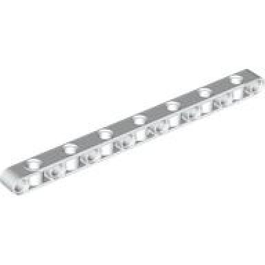 white technic liftarm modified perpendicular holes thick 1 x 15