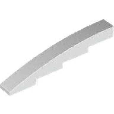 white slope curved 8 x 1 x 1 2 3
