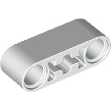 white technic liftarm thick 1 x 3 - axle hole