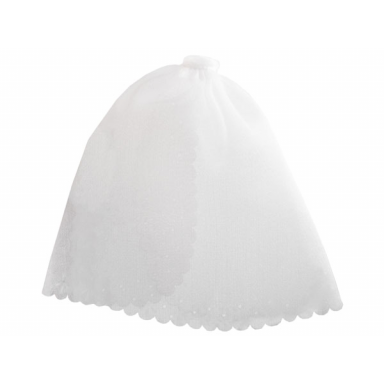 white belville cloth bed veil - large
