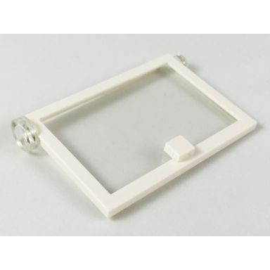 white door 1 x 4 x 5 left with trans-clear glass