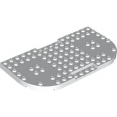 white brick modified 8 x 16 x 2 3 with 1 x 4 indentations and 2 rounded corners