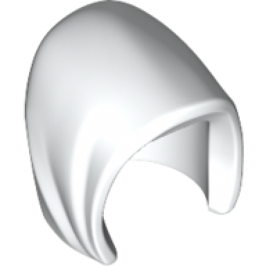 white minifigure headgear hood basic smooth