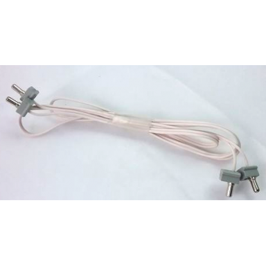 white electric wire 12v 4.5v with 2 leads 96 studs long with 4 light gray electric connector 1-way male squared x466c96 765c01