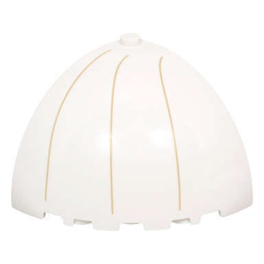 white brick round corner 5 x 5 x 3 1 3 dome top with tan lines pattern model left side