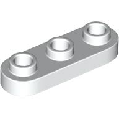 white plate round 1 x 3 with open studs