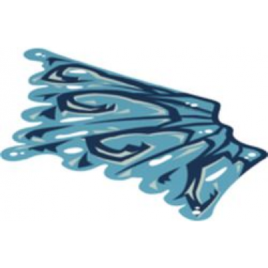white cloth wing dragon left medium azure and tattered with dark blue veins pattern