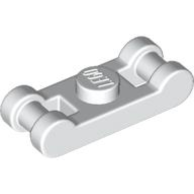 white plate modified 1 x 1 with bar handles on ends