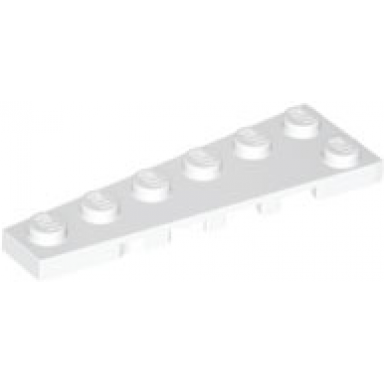 white wedge plate 6 x 2 left