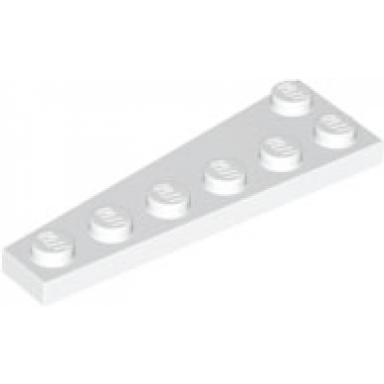 white wedge plate 6 x 2 right