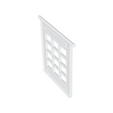white duplo door window pane 1 x 6 x 7 hanging with 12 panes
