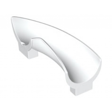 white duplo slide curved 90 degrees sloped sides
