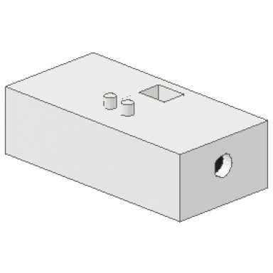 white brick modified 2 x 4 with wheels holder for car steering gear axle
