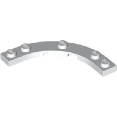 white plate round corner 5 x 5 macaroni