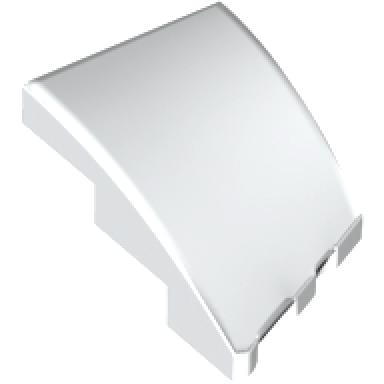 white wedge 3 x 2 left no studs