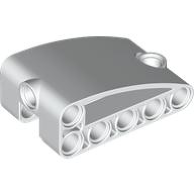 white technic panel curved 2 x 5 x 3 double modified l-shape quarter ellipse thick 
