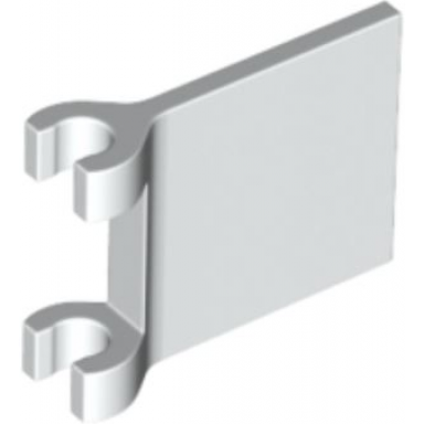 white flag 2 x 2 square with flared edge